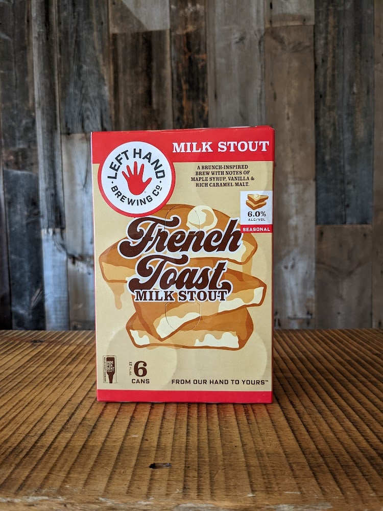 Left Hand French Toast Milk Stout (6Pack 12 oz Cans) Little Town Brews